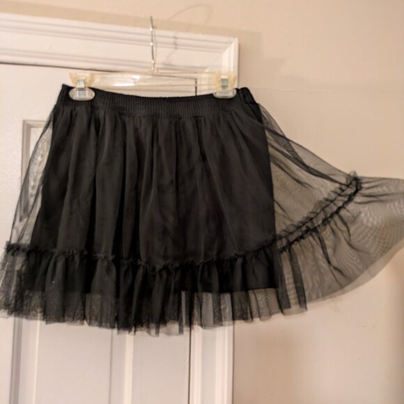 NEW black mesh tulle ruffled skirt by xhilaration S - Picture 3 of 3